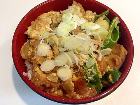 旨い!!☆鶏唐揚げリメイク親子丼